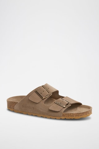 Mules en nubuck - Marron