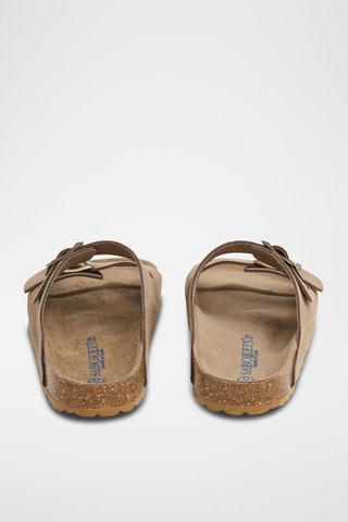 Mules en nubuck - Marron
