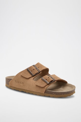 Mules en cuir - Marron