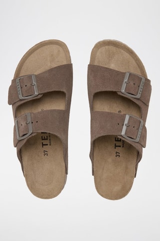 Mules en cuir - Marron