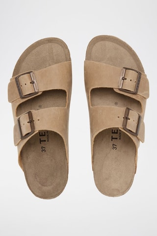 Mules en cuir - Beige