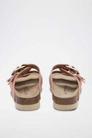 Mules plateformes en cuir - Rose