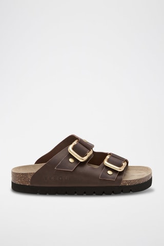 Mules en cuir - Marron