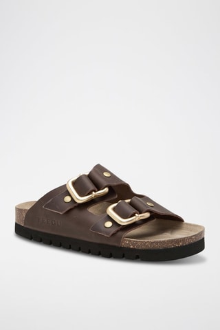 Mules en cuir - Marron