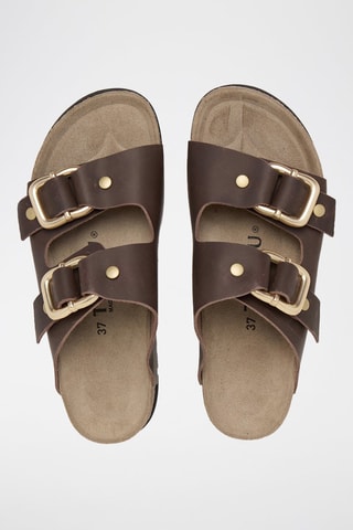 Mules en cuir - Marron