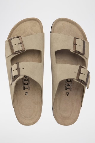 Mules en cuir - Kaki