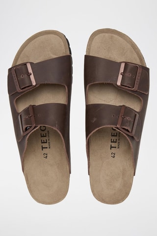 Mules en cuir - Marron