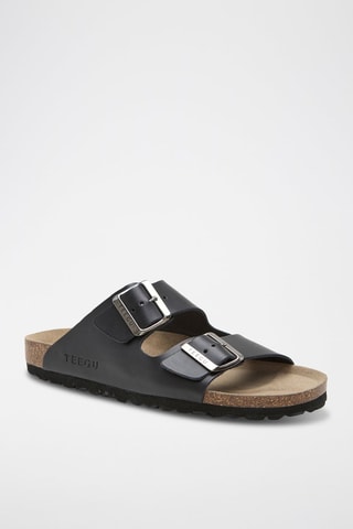 Mules en cuir - Noir