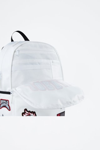 Mochila - Blanco, negro y rojo