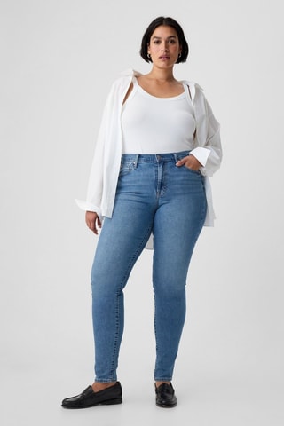 7/8 Skinny Jeans Hoge Taille - Donkerblauw