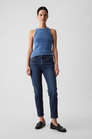 Tapered 7/8 Jeans - Donkerblauw