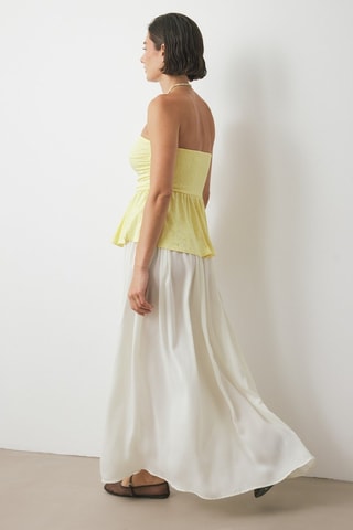 Top bustier - Jaune pâle