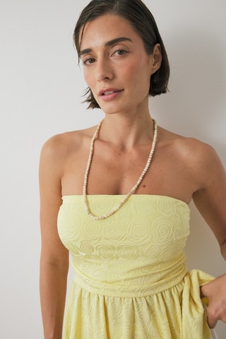 Top bustier - Jaune pâle