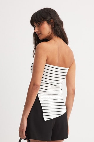 Top bustier - Blanc et noir