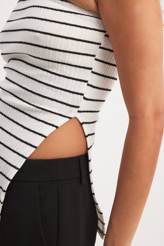 Top bustier - Blanc et noir