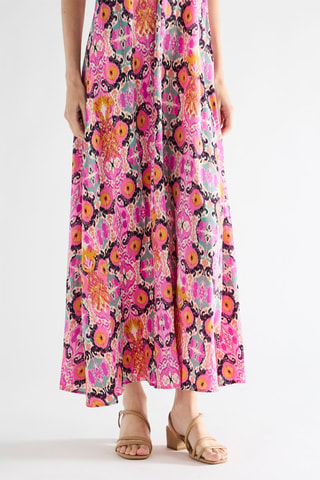 Lange mouwloze jurk - Roze