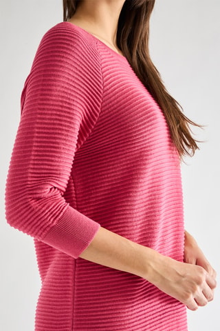 Geribde Trui-jurk Mozart - Rood