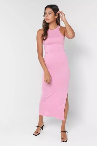 Nauwaansluitende Jurk Solid - Roze