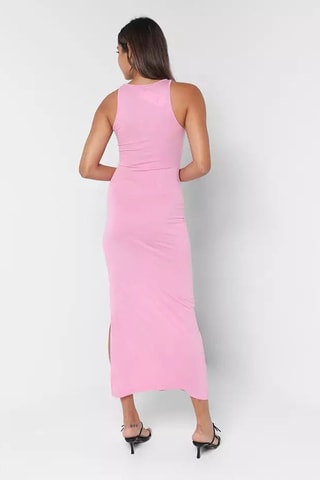 Nauwaansluitende Jurk Solid - Roze