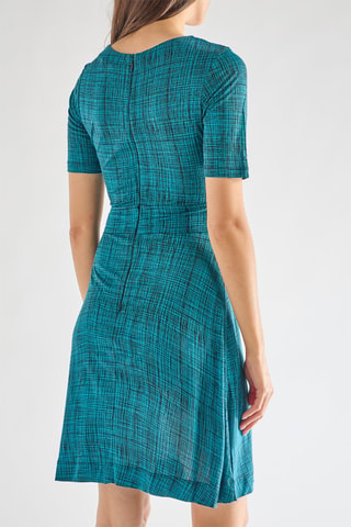 Rechte Jurk Texture - Blauw