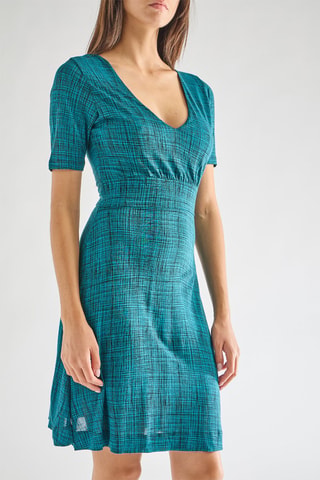 Rechte Jurk Texture - Blauw