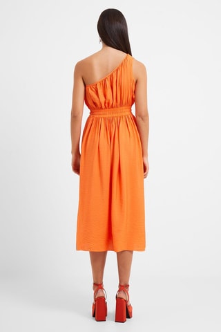 Asymmetrische jurk Faron - Oranje