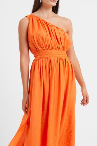 Asymmetrische jurk Faron - Oranje