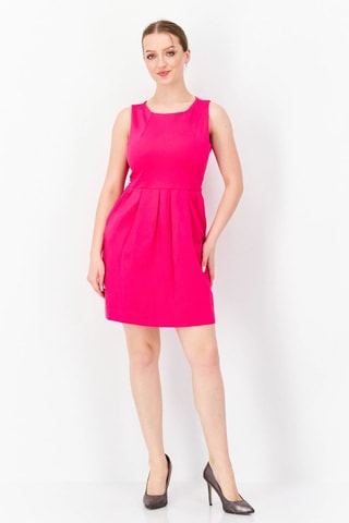 Rechte Jurk Slv - Fuchsia