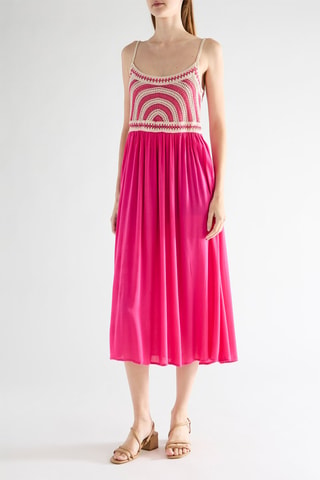 Mouwloze Jurk - Fuchsia