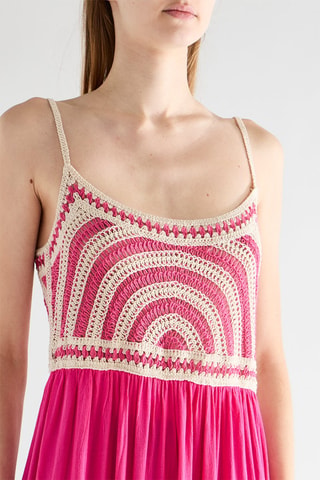 Mouwloze Jurk - Fuchsia