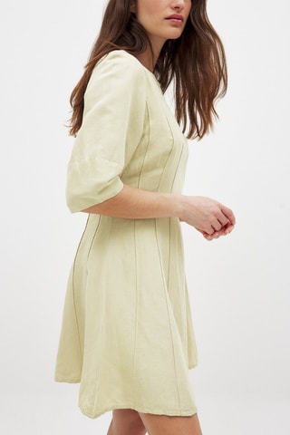 Robe patineuse en lin - Vert d'eau