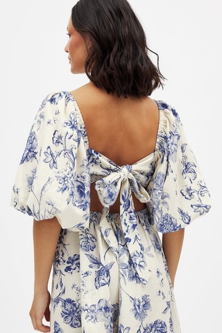 Robe trapèze en lin - Blanc