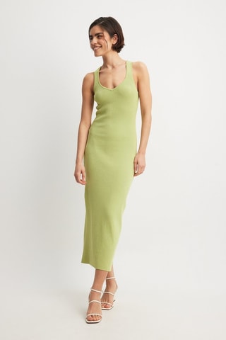 Robe midi - Vert clair