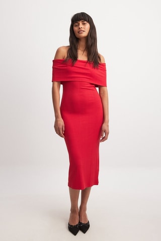 Robe fourreau - Rouge