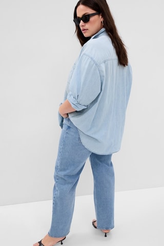 Chemisier oversize en jean - Indigo