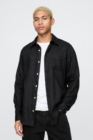 Chemise en lin - Noir