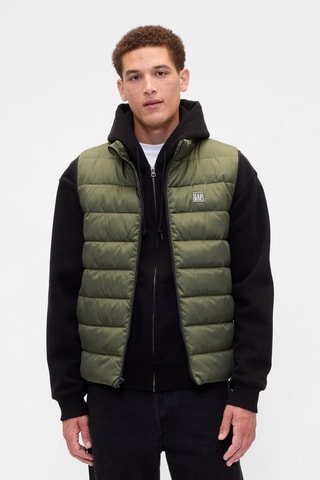 Doudoune sans manches - Vert olive