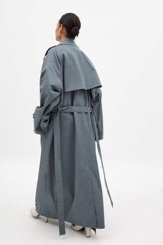 Oversized Trenchcoat - Marineblauw
