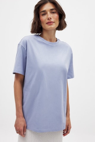 T-shirt oversize - Bleu clair