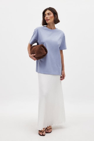 T-shirt oversize - Bleu clair