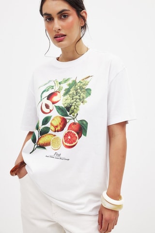 T-shirt oversize - Blanc