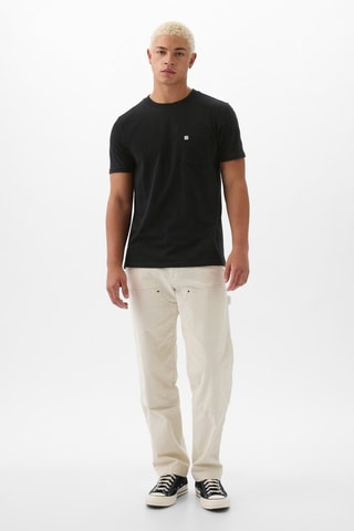T-shirt straight en coton biologique - Noir