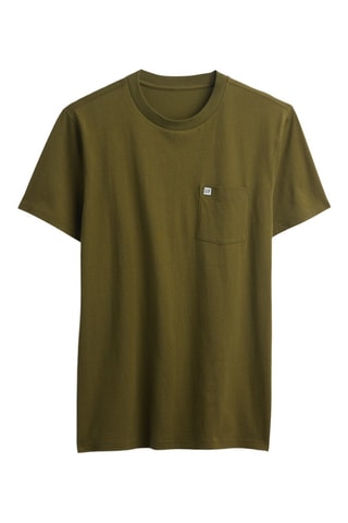 T-shirt straight en coton biologique - Vert olive