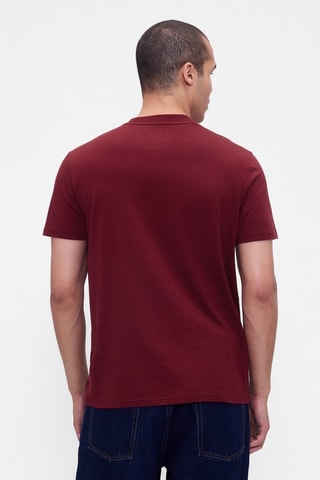 T-shirt straight en coton biologique - Bordeaux