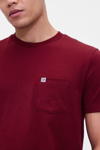 T-shirt straight en coton biologique - Bordeaux