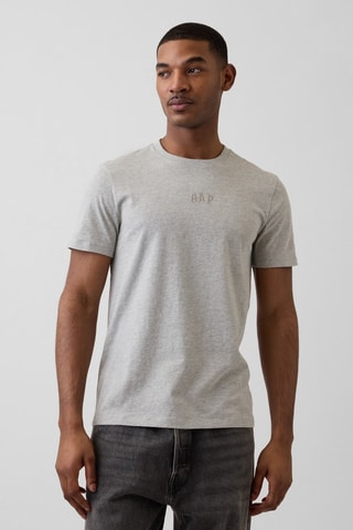 T-shirt straight - Gris clair chiné