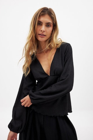Blouse relaxed - Noir