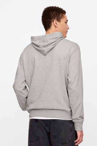 Sweat à capuche - Gris clair chiné