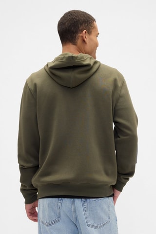 Sweat polaire à capuche - Vert olive