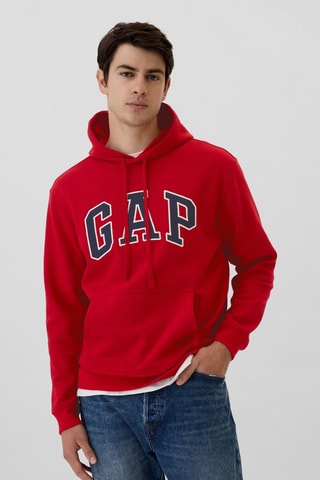 Sweat polaire à capuche - Rouge